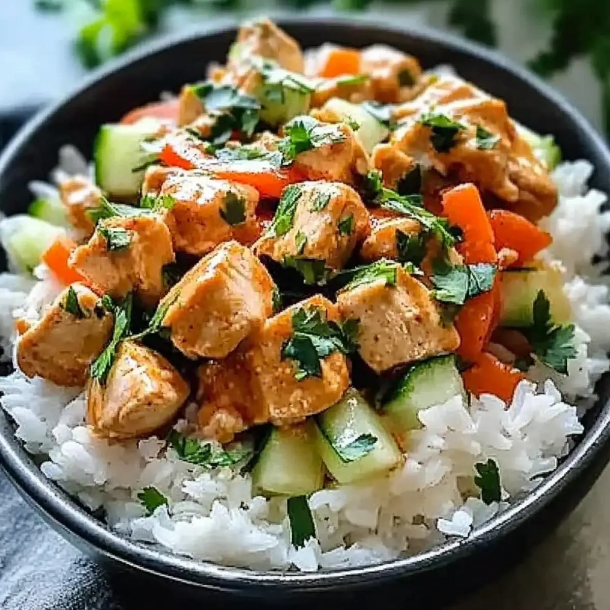 Coconut Chicken Rice Bowl