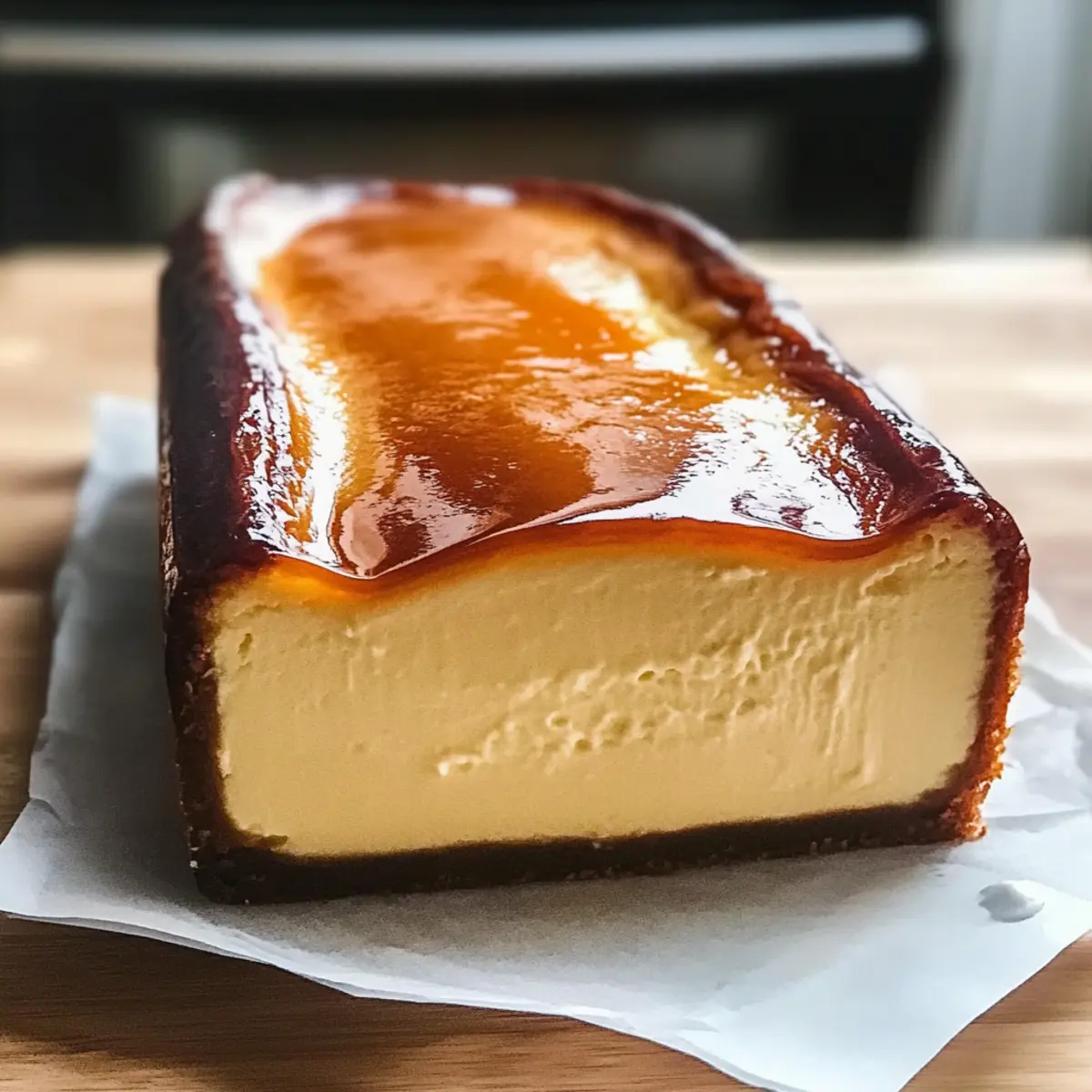Burnt Basque Cheesecake in a Loaf Pan