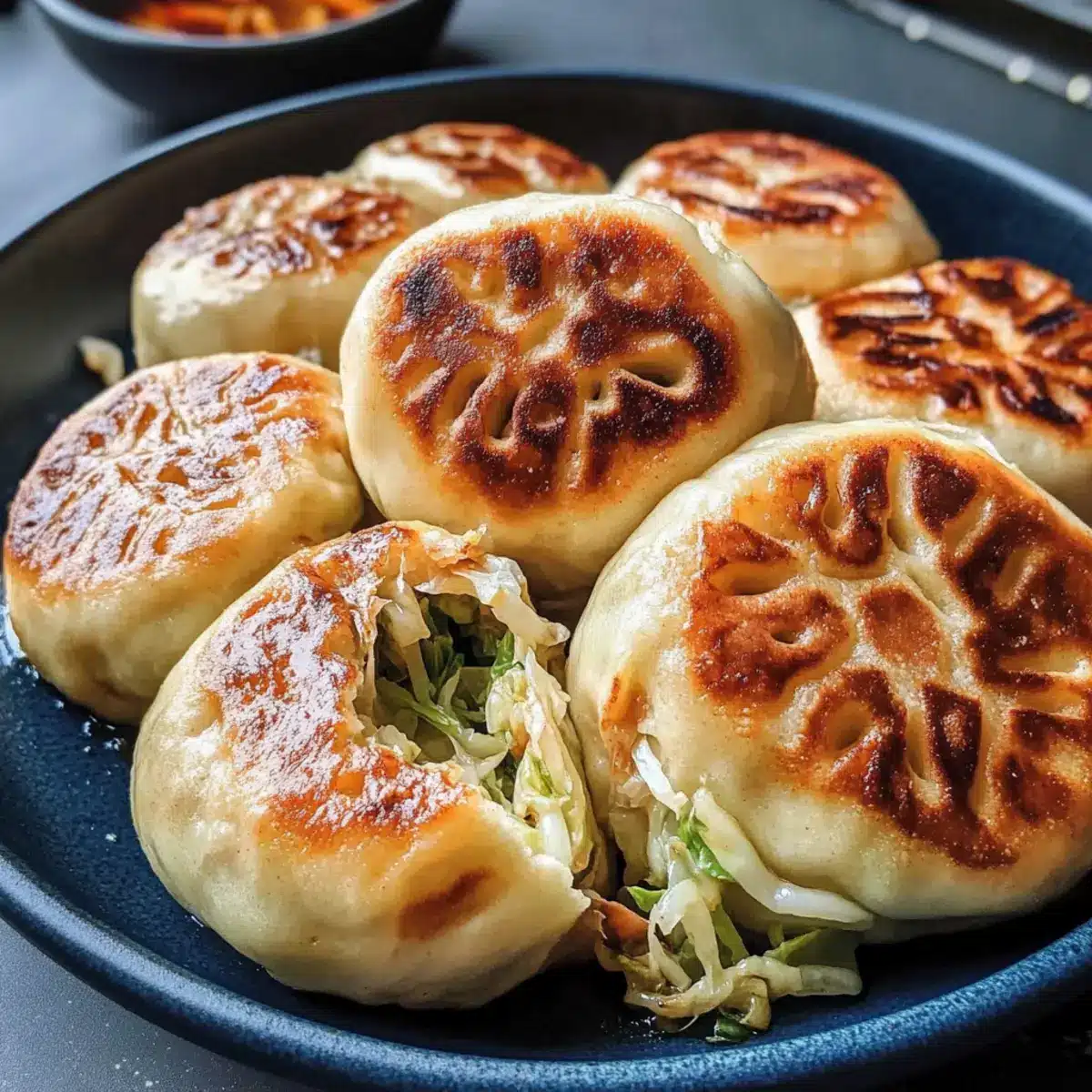 Pan-Fried Cabbage and Noodle Buns