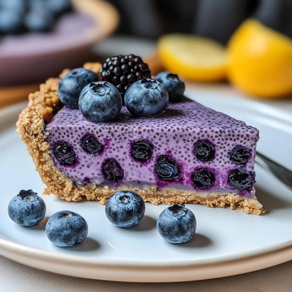No-Bake Blueberry Chia Seed Pie