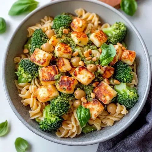 Colorful Halloumi Pasta Salad