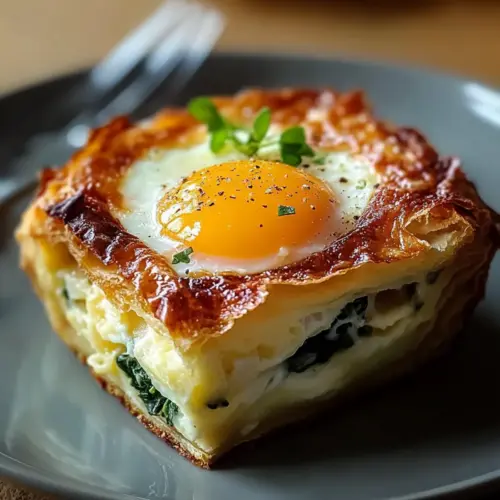 Baked Eggs Napoleon