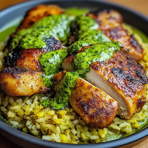Peruvian Chicken And Rice with Green Sauce Recipe