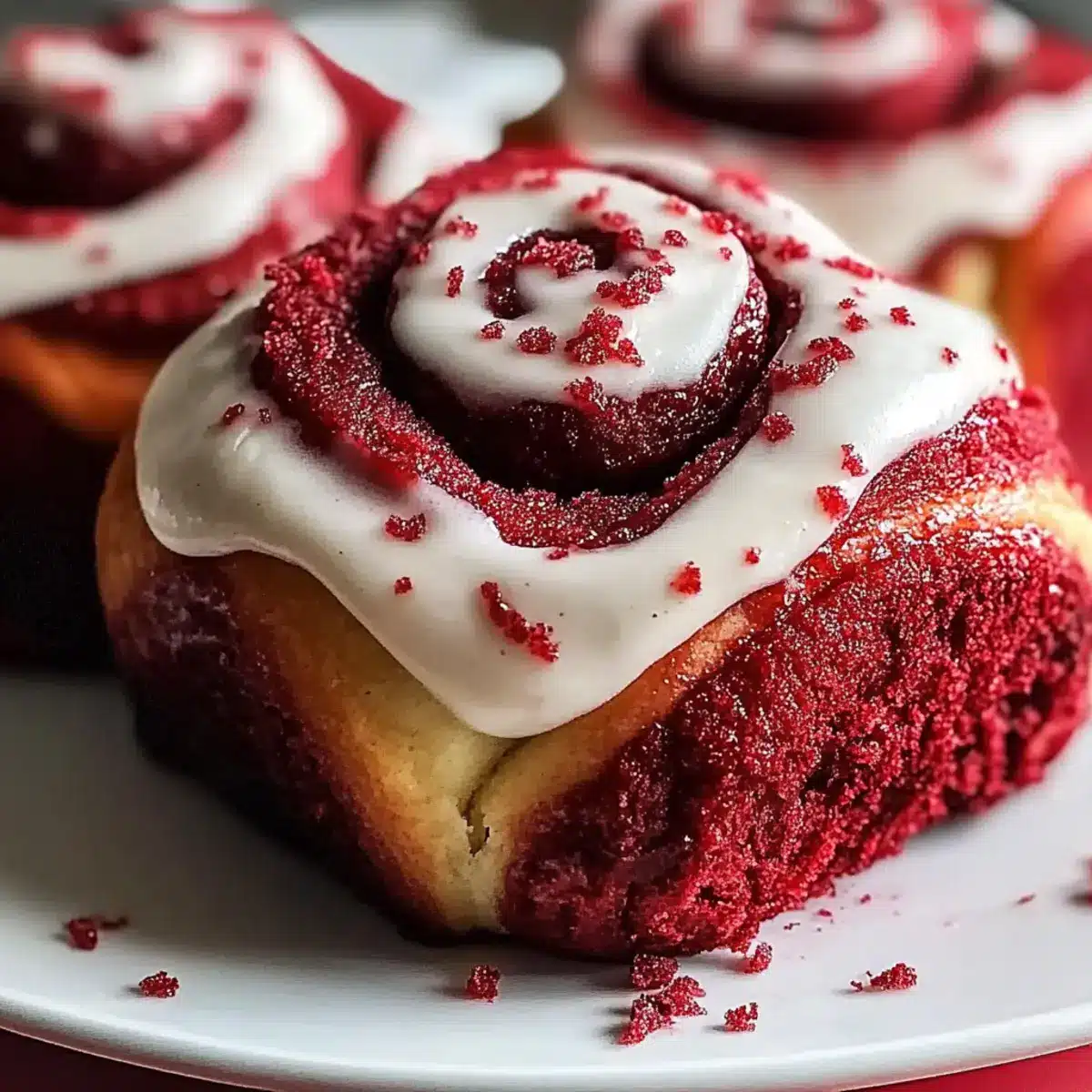 Red Velvet Valentine’s Day Cinnamon Rolls