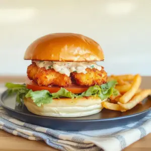 Crispy Fried Shrimp Burger