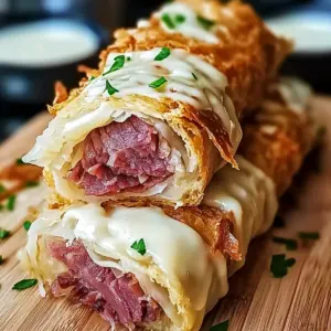 Keto Crispy Reuben Roll-Ups