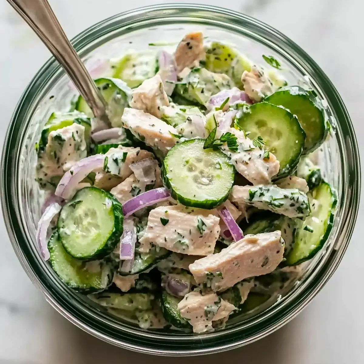 High Protein Cucumber Salad