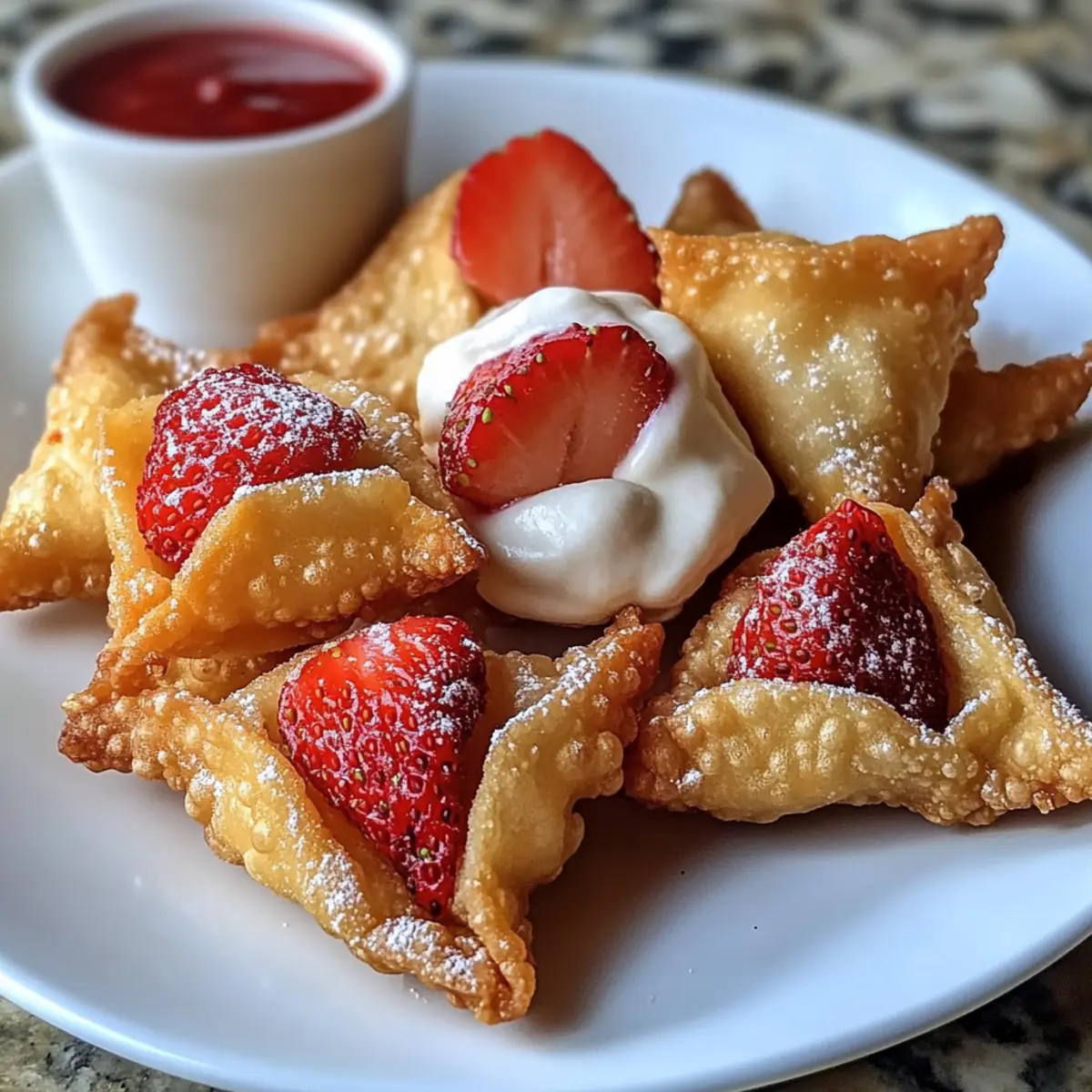Deep-Fried Strawberry Cheesecake