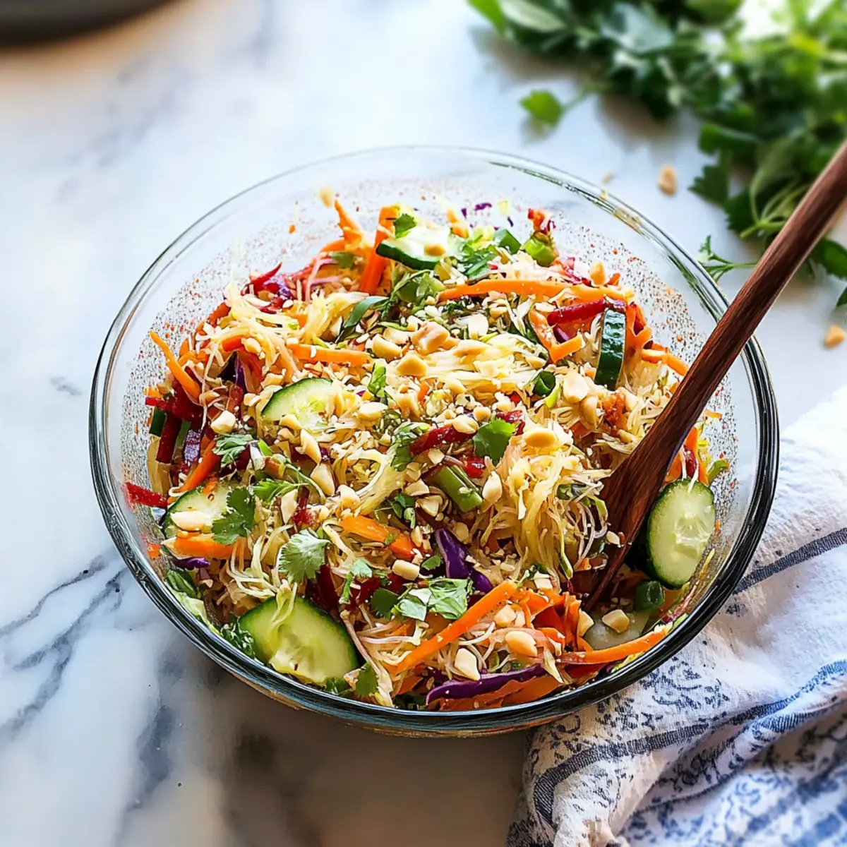 Spring Roll Salad with Spicy Ginger Dressing