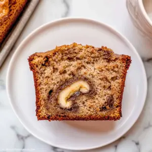 Swirled Cookie Butter Banana Bread