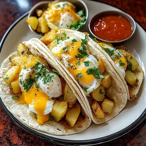 Potato, Egg, and Cheese Breakfast Tacos