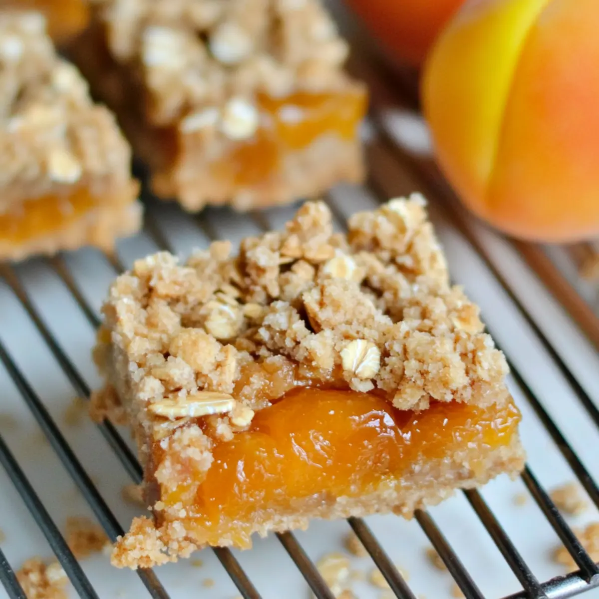 Apricot Oatmeal Crumble Bars