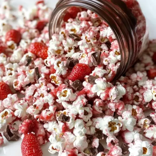 Chocolate Strawberry Covered Popcorn
